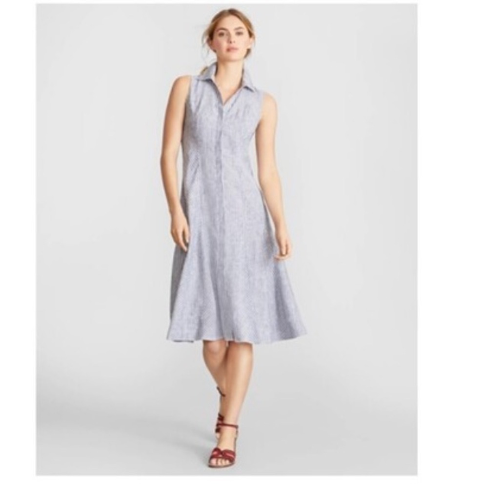 Brook Brothers 100% Linen Shirt midi Dress